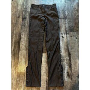 Dolce & Gabbana VIntage Brown Riding Breaches Leather Trim Size 29 X 35